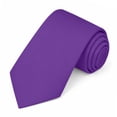 thumbnail image 2 of Jacob Alexander Men's Extra Long Solid Color Tie - Purple, 2 of 8