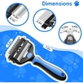 thumbnail image 6 of 3-in-1 Professional Pet Grooming Brush for Dogs & Cats – Dematting Comb, Undercoat Rake & Deshedding Tool for Long & Short Hair, Heavy Shedding & Matted Fur, 6 of 7