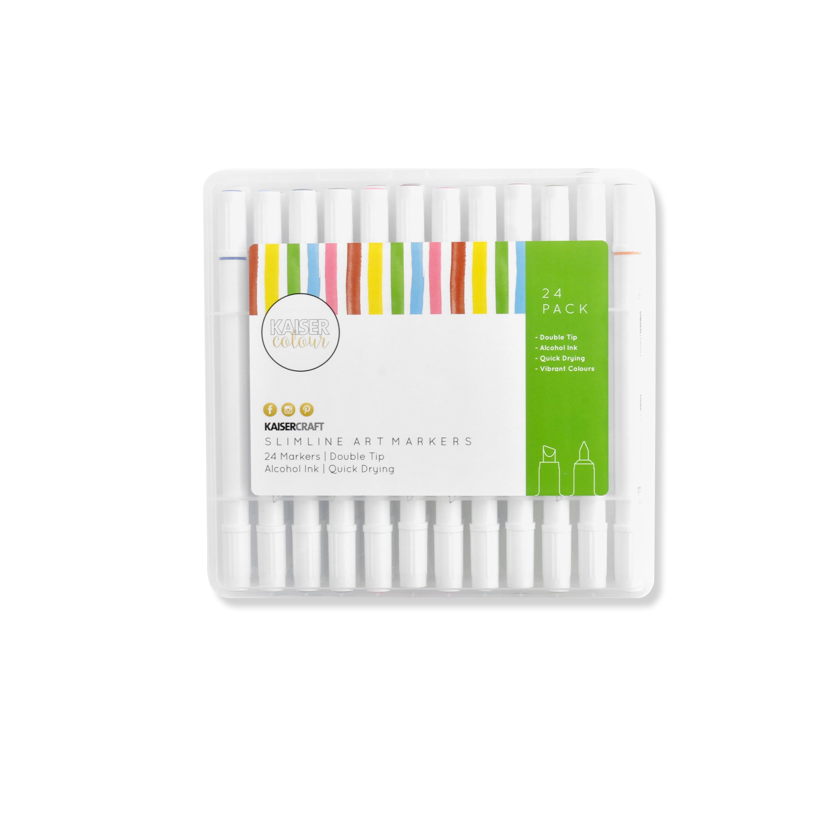 Kaisercolour Slimline Art Markers 24/Pkg