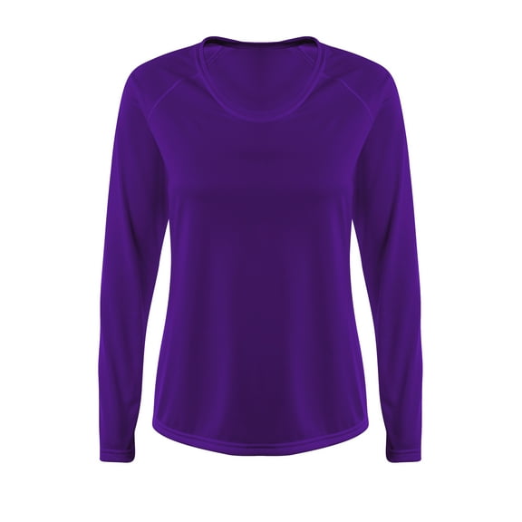 A4 NW3396 Womens SureColor Long Sleeve Cationic Tee - Purple - 2XL