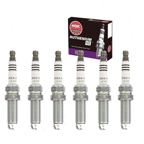 NGK 95605 Set of 6 Ruthenium HX Spark Plugs LTR7BHX for Cadillac Ford Lincoln
