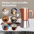 thumbnail image 6 of Stainless Steel Moka Pot Espresso Maker 6 Cups (10oz/300ml) - Italian Stovetop Coffee Maker for Gas & Induction Cooktops, Camping & Home Use, Durable Coffee Pot, Brown, 6 of 8