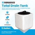 thumbnail image 2 of Norwesco 5 Gallon Conical Total Drain Tank for Fertilizer Solutions, 2 of 7