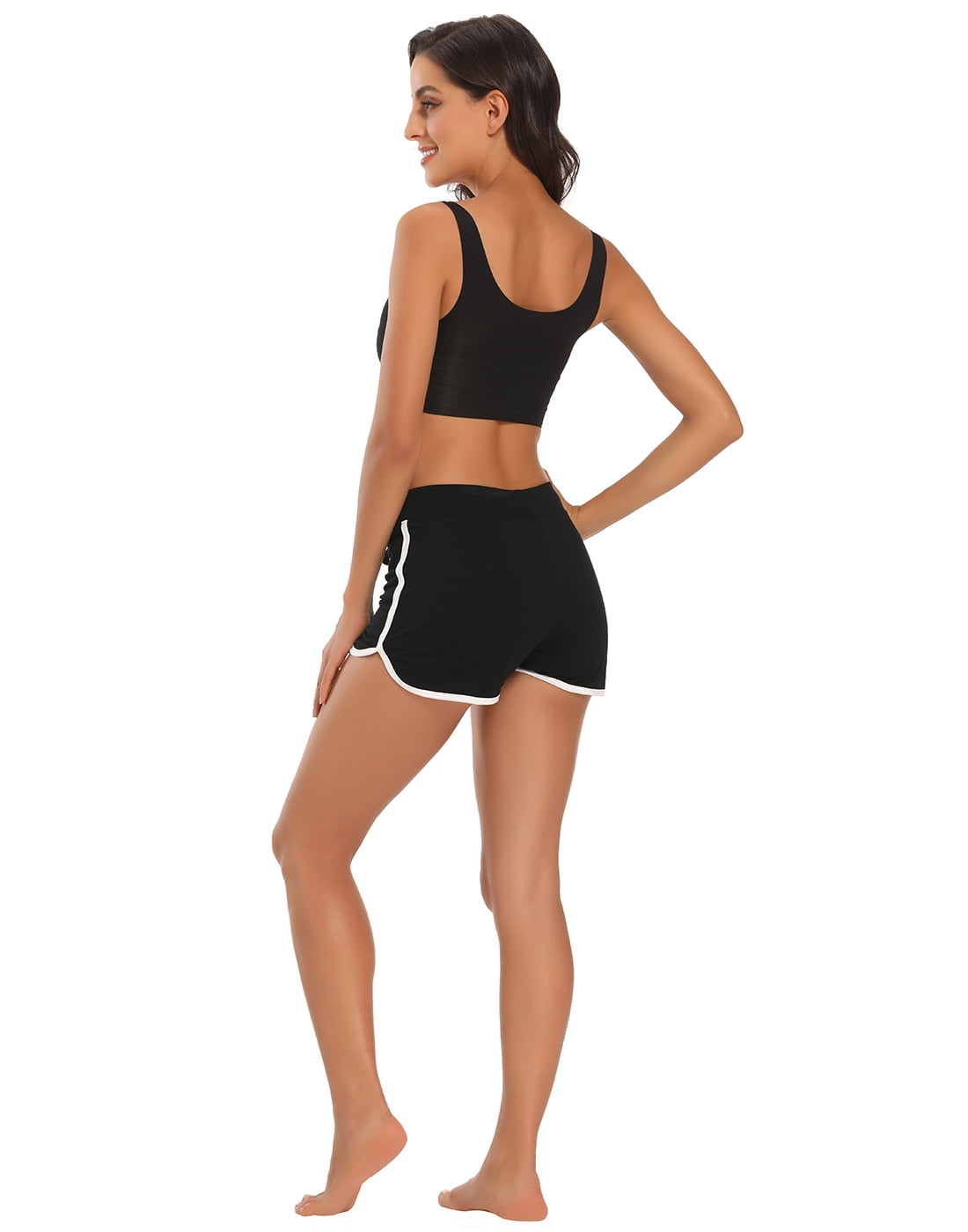 HDE Women Dolphin Shorts Running Workout Clothes Black Medium