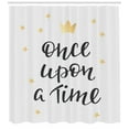 thumbnail image 3 of Ambesonne Once upon a Time Shower Curtain, Words with Stars, 69"Wx70"L, Charcoal Grey Yellow, 3 of 3
