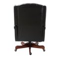 thumbnail image 5 of 14 Karat Home Vegan Leather Office Chair with Arms and High-Back, Height-adjustable Task Chair with 360-degree Metal Wheels, Black, 5 of 10