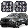 thumbnail image 6 of Kdxio Sloths Dancing Print 2-Piece Sun Shade Front Windshield - Foldable Car Front Window Sunshades for Most Sedans SUV Truck, 6 of 6