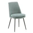 thumbnail image 3 of Weston Home Aurthur Upholstered Dining Chairs, Set of 2, Pale Blue Chenille, Black Legs, 3 of 9