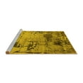thumbnail image 2 of Ahgly Company Machine Washable Indoor Round Oriental Yellow Industrial Area Rugs, 7' Round, 2 of 4