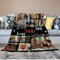 thumbnail image 4 of Custom Blanket with Photo and Text Memorial Gift for Lover, Couple,10 Photos Collage Blanket with Pictures Customized for Wife, Husband, Personalized Throw Blanket for Anniversary A Blankets, 4 of 5