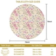 thumbnail image 3 of Pioneer Flower Floral Print Pattern Round Tablecloth 60 X 60 Inch, Wrinkle Resistant Wipeable Table Cloth for Kitchen Dining Picnic Patio Party, 3 of 6