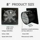thumbnail image 2 of 80w Axial Fan 8 1250m/h Exhaust Fan 200mm Axial Fan Kitchen Exhaust Fan Industrial Air Exhaust Fan Metal Exhaust Fan, 2 of 4