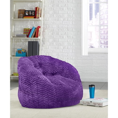 Urban Shop Cocoon Faux Fur Bean Bag Chair, Multiple Colors Walmart