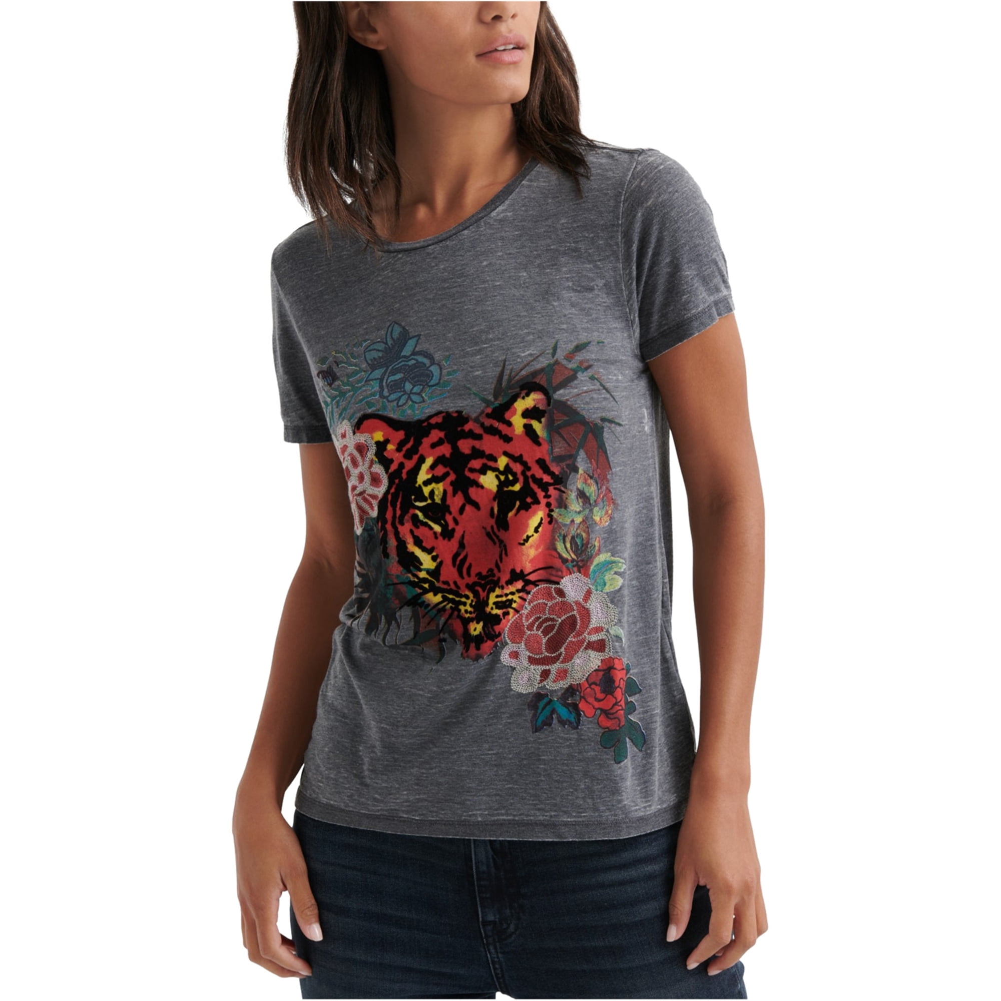 Lucky Brand Womens Floral Tiger 