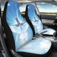 thumbnail image 4 of XYZCANDO White Dove Pattern Auto Seat Covers for Man Thin Car Seat Covers Decorative Elastic, for Truck Sedan SUV, 4 of 10