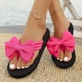 thumbnail image 5 of 2026 Women's 3D Floral Sandals Dressy Flatform Thongs Flip Flops Summer Beach Vacation Fashion Casual Flip Flops Elegant Flower Slippers (Male,Hot Pink2), 5 of 6