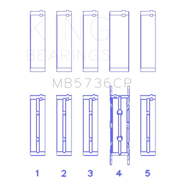 King Ford Powerstroke 6.0L/6.4L Diesel (Size STD) Crankshaft Main Bearing Set Fits select: 2004-2010 FORD F250, 2004-2010 FORD F350