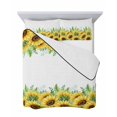 thumbnail image 7 of Quilts King Size Bedding Set, Summer Sunflowers Lightweight Quilted Comforter, Botanical Yellow Flowers Leaves Plants Soft Reversible Bedspread Coverlet with Pillow Covers for All Season, 96" x 106", 7 of 7