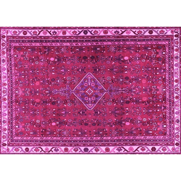 Ahgly Company Indoor Rectangle Persian Pink Traditional Area Rugs, 5' x 7'