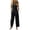#01 Black 【Mix & Match: Stock Up on Your Favorite Colors】, variant on Women's Soft Fabric Button Down Jumpsuit, Mid Waist Body Shaping Casual Fit, Side Pockets Comfortable Solid Color, For Work Day Errands Vacation Everyday Wear | TruHer,Pink XL