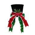 thumbnail image 2 of Dserfhy Christmas Tree Topper Whimsical Bow Hat Decoration Check Bows Xmas Ornament Winter Holidays Home Decor Fits Most Trees Festive Gift, 2 of 8