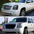 thumbnail image 2 of Dual U Bar LED Halo Projector Headlight In Black Housing Clear Lens Made For And Compatible With 2007 - 2014 GMC Yukon Denali 07 08 09 10 11 12 13 14, 2 of 7