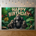 thumbnail image 4 of Decorative Design Banner Gorilla Theme Jungle Backdrop Party Decoration Celebration Banner for Kids Party Indoor Decoration Event Decoration, 4 of 9
