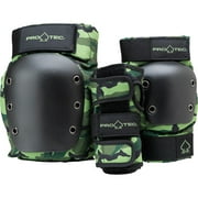 The Original Pro-Tec Kids 3-Pack Skateboarding Camo Protection Pad Set (Youth Small, Ages 5 - 10)