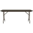 thumbnail image 3 of Pemberly Row Contemporary Steel Metal & Wood Folding Table in Walnut, 3 of 3