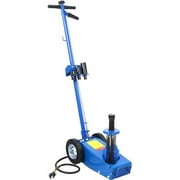 Zateety  22 Ton Hydraulic Floor Jack Air-Operated Axle Bottle Jack with (4) Extension Saddle Set Built-in Wheels, Blue