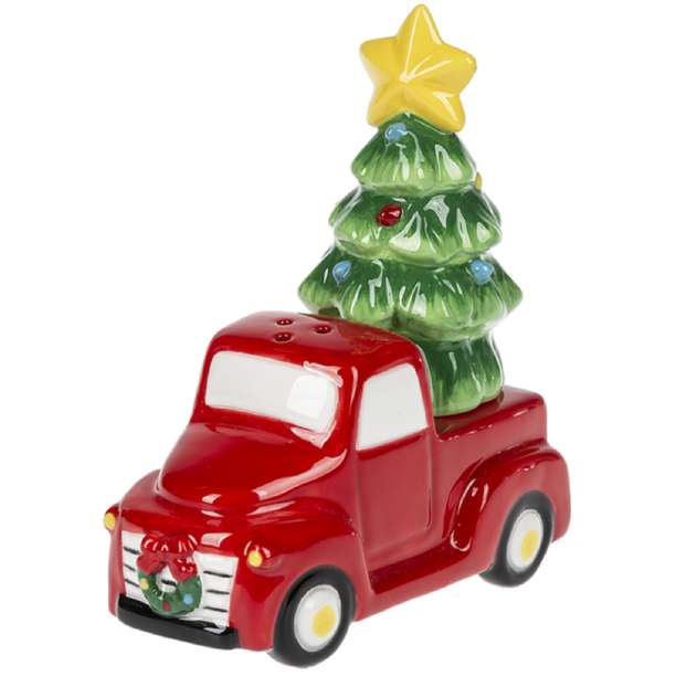 Holden Christmas Tree Chipping 2022 Red Truck With Christmas Tree Salt And Pepper Shaker Set - Walmart.com