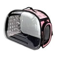thumbnail image 2 of Jaula transportadora para perros y gatos perfecl bolsa de transporte plegable rosa, 2 of 8