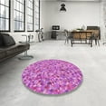 thumbnail image 4 of Ahgly Company Machine Washable Indoor Rectangle Transitional Violet Purple Area Rugs, 8' x 10', 4 of 7