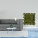 thumbnail image 2 of Organizador de pajitas transparente y soporte para brochas de maquillaje con reloj de pared cuadrado para decoración de cocina, baño, bar, casa de cam, 2 of 8