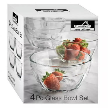4-Piece 18.5oz Glass Bowl Set – Durable, Dishwasher Safe for Easy Cleanup