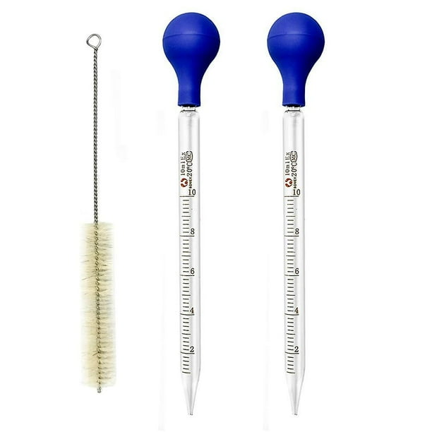 Siyi-xiu, 2 uds., 10ml, pipeta de caída de vidrio, pipeta de vidrio graduada con 2 uds. de regalo