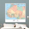 thumbnail image 1 of Political Map West Africa Wall Mural Decal Sticker, Wallmonkeys Peel & Stick Vinyl Graphic (48 in W x 45 in H), 1 of 4