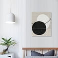 thumbnail image 4 of JEUXUS Black and White Abstract Wall Art Minimalist Geometric Framed Canvas Wall Decor Black Beige Art Canvas Painting Mid Century Modern Prints Bohemian Posters for Office Home Decor, 4 of 5