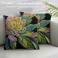 thumbnail image 3 of Fenyluxe Watercolor Pineapple Pillow Covers Summer Tropical Leaves Pineapple Abstract Pattern Decor Throw Pillow Cases Square Home Sofa Couch Decor Cushion Cover 12x12in, 3 of 5