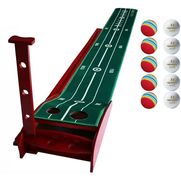 FYBTOF Indoor Golf Putting Mat, Adjustable Hole Indoor Putting Green with Automatic Ball Return, Golf Putting Indoor, Office Golf Mat Practice Equipment-2223