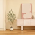 thumbnail image 6 of 5ft Fake Plastic Olive Tree with Oval White Planter, Pre Potted Faux Greenry Plant for Home Decor Office House Living Room Indoor Outdoor, Big Fake Plants Fake House Plants, 6 of 8