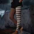 thumbnail image 6 of Dursoulink Halloween Leggings for Girls Striped Print High Waist Stretchy Soft Tights Kids Pants for School Daily Wear with Soft Polyester Fabric, 6 of 9