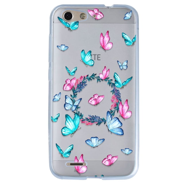 Funda para ZTE Blade V6 InstaCase Protector Antigolpes Mariposas y Flores
