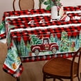 thumbnail image 2 of Christmas Tablecloth 60x84 Inches for Rectangle Tables - Red Buffalo Plaid Christmas Decor for Table - Water Resistant Xmas Table Cloth, Party Decorations for Kitchen, Home, 2 of 8