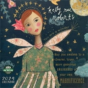 Kelly Rae Roberts 2024 Wall Calendar: You Are A Wonder | 12" x 24" Open | Amber Lotus Publishing
