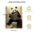thumbnail image 2 of Nawypu  Panda Bathroom Canvas Wall Art, Panda Reading Newspapers Painting Print Black and White Funny Bathroom Animal Picture Poster for Bathroom Washroom Decor, 2 of 5