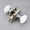 Bright Chrome, variant on NCL White Door Knob, Satin Brass Porcelain Door Knobs Interior, Rectangle Door Levers for Bedroom and Bathroom, Privacy Door Handles with Lock