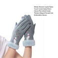 thumbnail image 3 of Jumpingount 1 par de guantes de felpa cálidos de Color sólido con pantalla táctil para hombres y mujeres, guantes de invierno a prueba de viento para guantes y mitones Rosado Jumpingount AP013474-05, 3 of 6