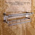 thumbnail image 4 of Bathroom Storage Shelf, Wall Mounted Easy To Install 201 Stainless Steel Towel Rack  for Shower, 4 of 7