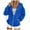 Blue, variant on Women's Spring Zip Up Y2K Hoodies Casual Long Sleeve Sweatshirts Fall Winter Track Jackets with Pockets (Pink, XXL)